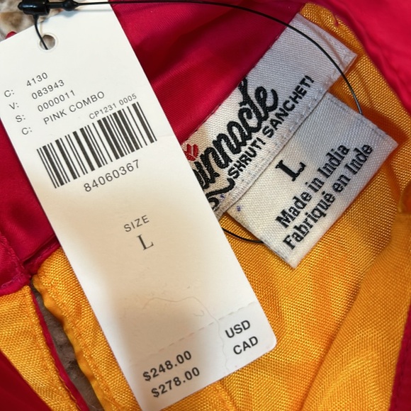 NWT ANTHRO L Pinnacle by Shruti Sancheti Mock-Neck Colorblock Ruffle Dress - Picture 5 of 10